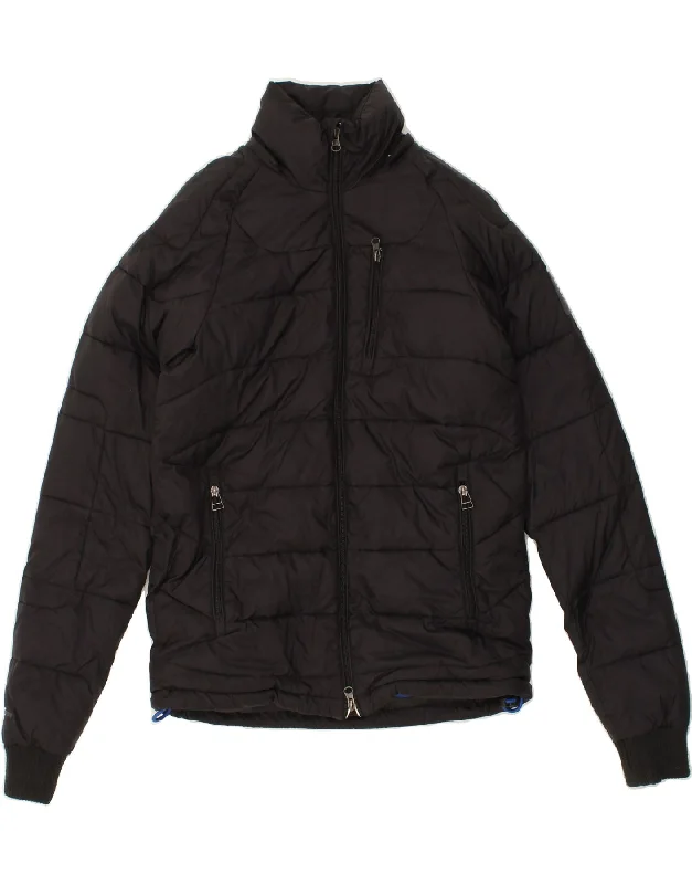 Weekend Deals That Please SUPERDRY Womens Padded Jacket UK 10 Small Black Nylon
