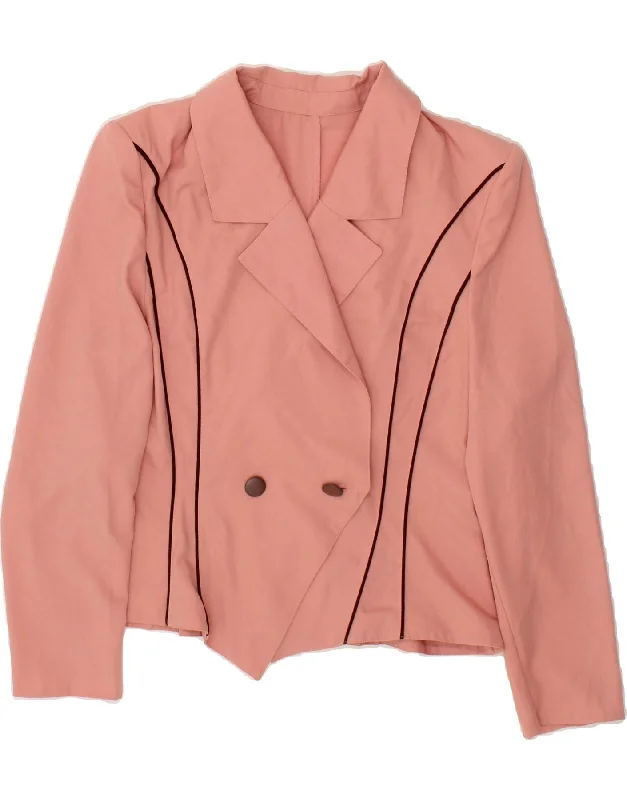 Overstock Sale TREVIRA Womens 1 Button Double Breasted Blazer Jacket UK 10 Small Pink Overstock Sale TREVIRA Womens 1 Button Double Breasted Blazer Jacket UK 10 Small Pink