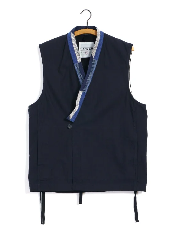 Weekend Deals That Dazzle HAUK | Eastern Waistcoat | Indigo Herringbone