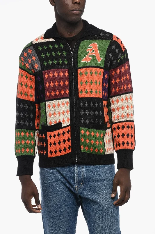 Weekend Bargains to Snag Awake New York Patterned Sweater with Zip Closure
