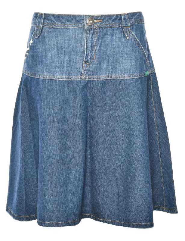 Pay Less Skater Denim Skirt - M