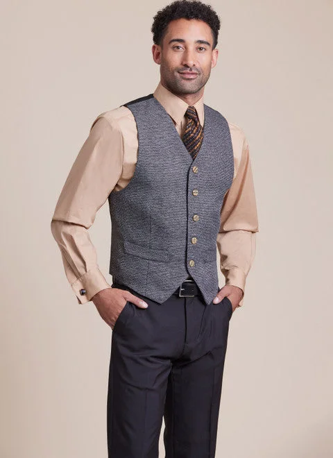 Today's Deal McCalls Men's Waistcoat & Shirt M8415