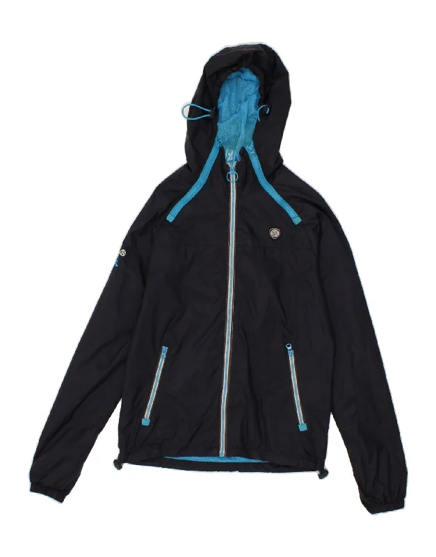Weekend Bargains Await You SUPERDRY Womens Hooded Windbreaker Jacket UK 10 Small Navy Blue Weekend Bargains Await You SUPERDRY Womens Hooded Windbreaker Jacket UK 10 Small Navy Blue