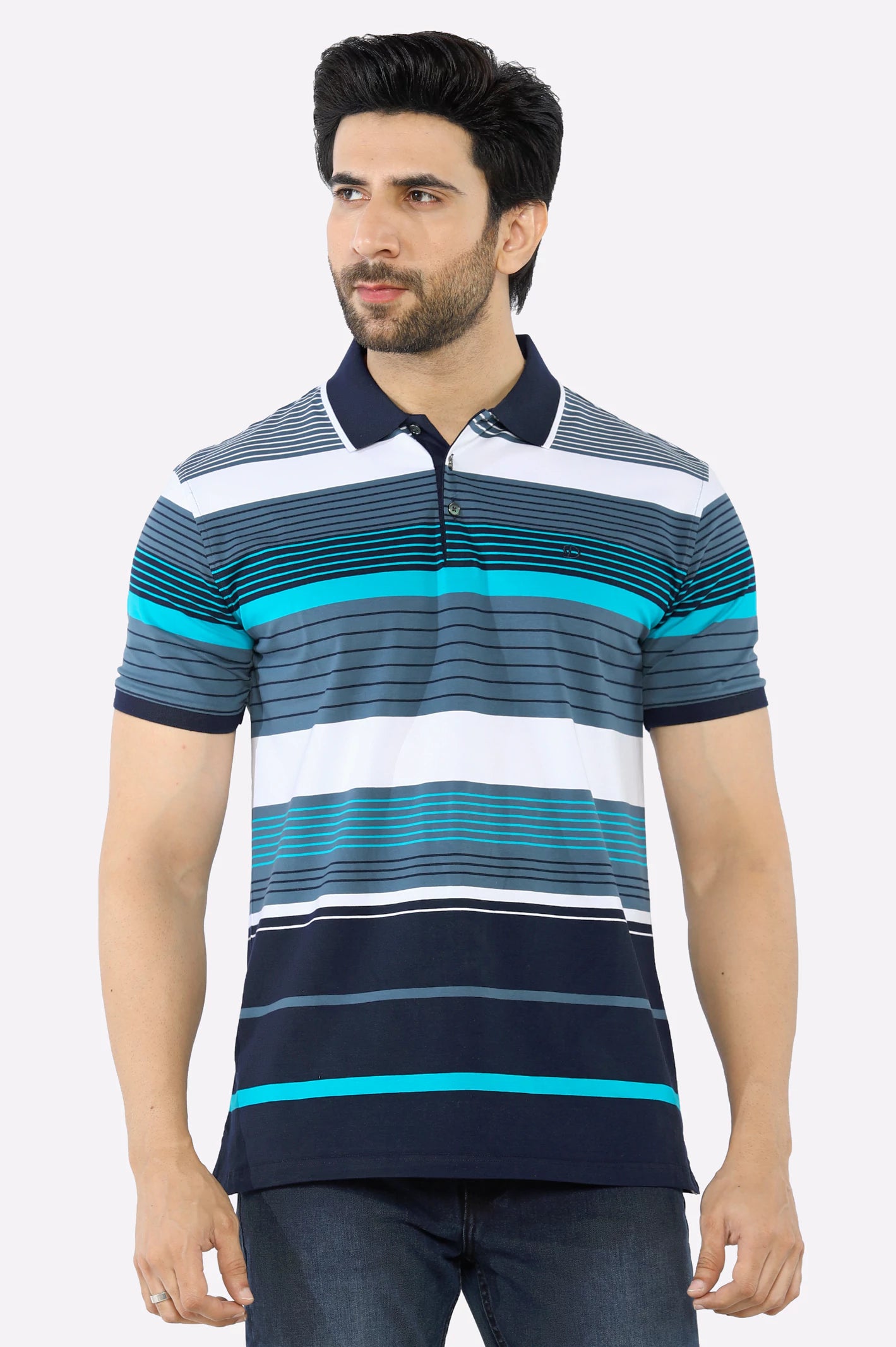 Weekend Bargains to Snag Turquoise Yarn Dyed Polo