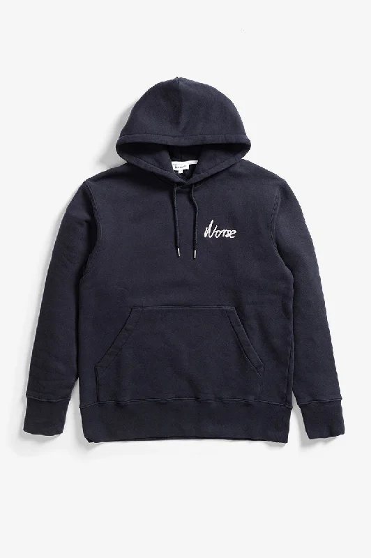Closeout Deal Norse Projects Arne Chain Stitch Hood - Navy