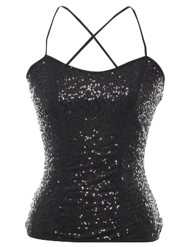 Crazy Deal Sequined Party Top - XS