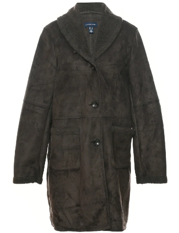 Weekend Offers That Excite Single Breasted Shearling Jacket - L
