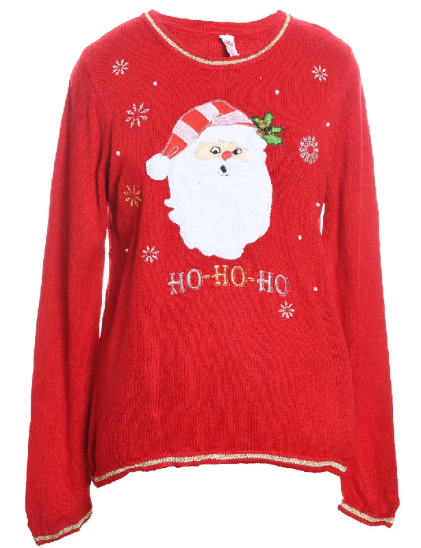 Weekend Bargains to Indulge In Santa Claus Christmas Jumper - L