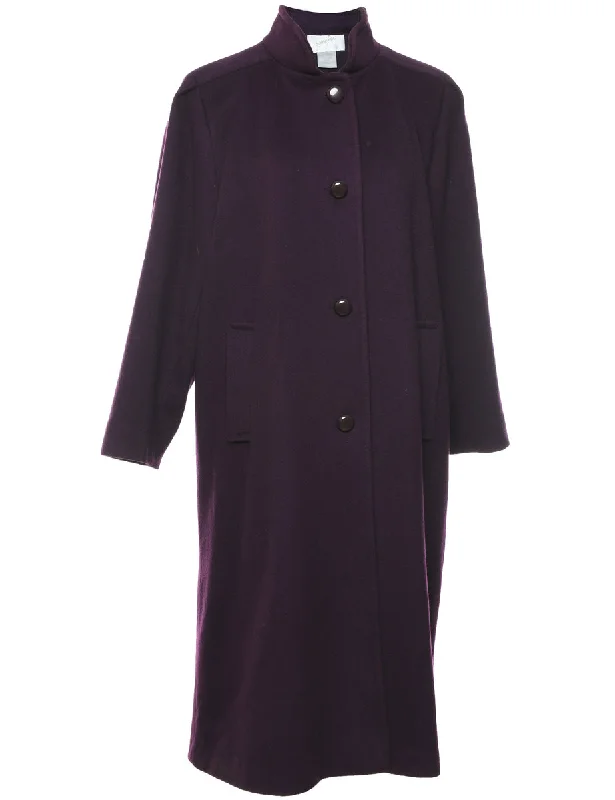 Weekend Discounts to Enjoy Single Breasted Wool Coat - L