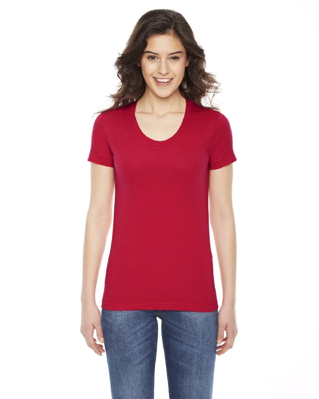 Take Action American Apparel Ladies Poly-Cotton Short Sleeve Crewneck | Red