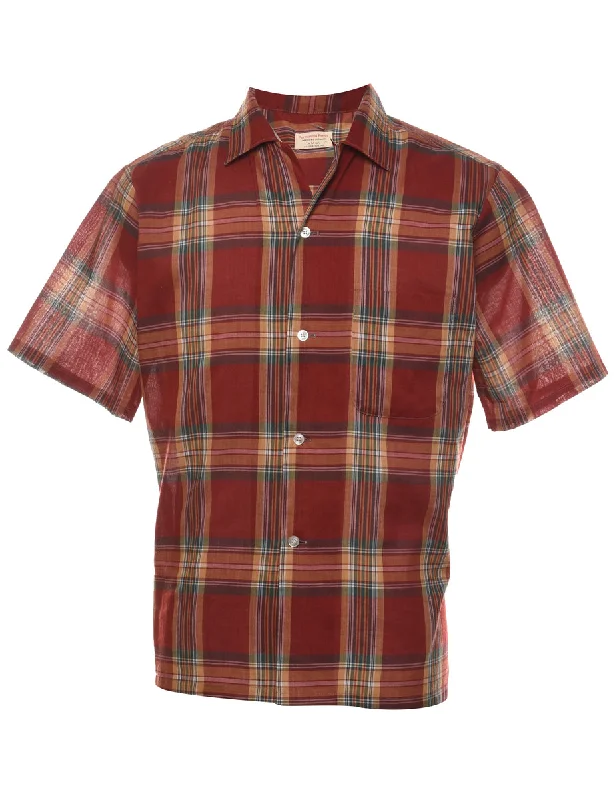 Weekend Deals That Thrill Short Sleeve Checked Shirt - M