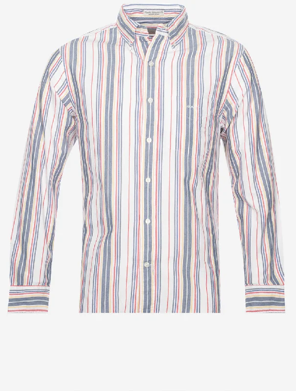 Weekend Offers That Dazzle Regular Stripe Archive Oxford Shirt Eggshell