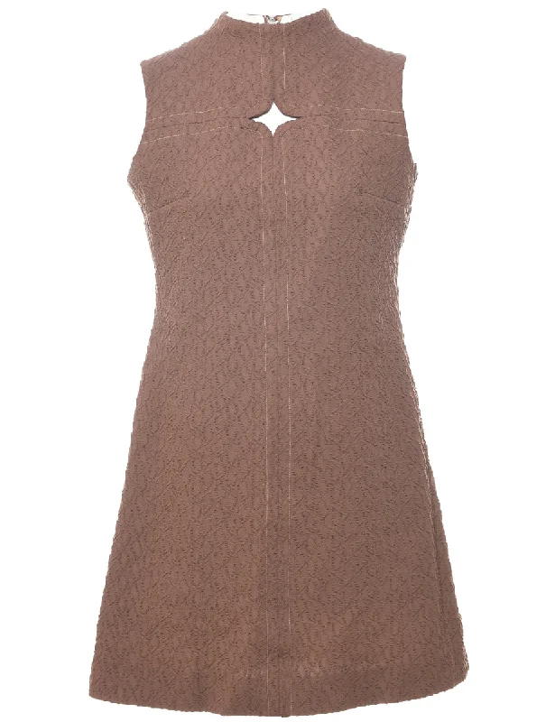 Sale Alert Sleeveless Brown Dress - M