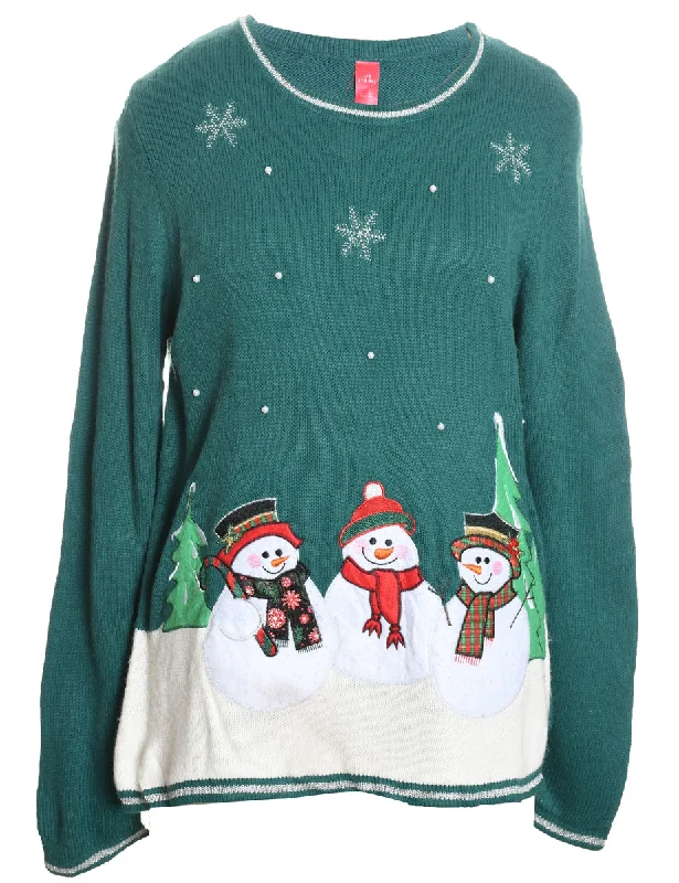 Lowest Rates Snowman Christmas Jumper - L