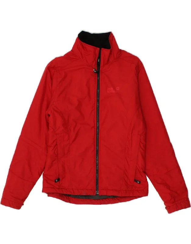 Hurry In JACK WOLFSKIN Womens Windbreaker Jacket UK 10 Small  Red Polyester