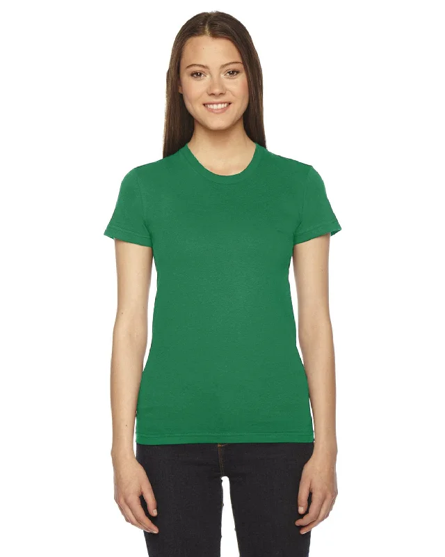 Today Only American Apparel Ladies Fine Jersey Short Sleeve T-Shirt | Kelly Green