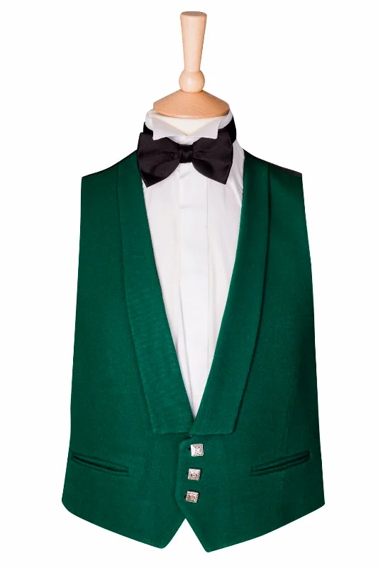 Shop and Save Green Prince Charlie Kilt Waistcoat - Ex Hire