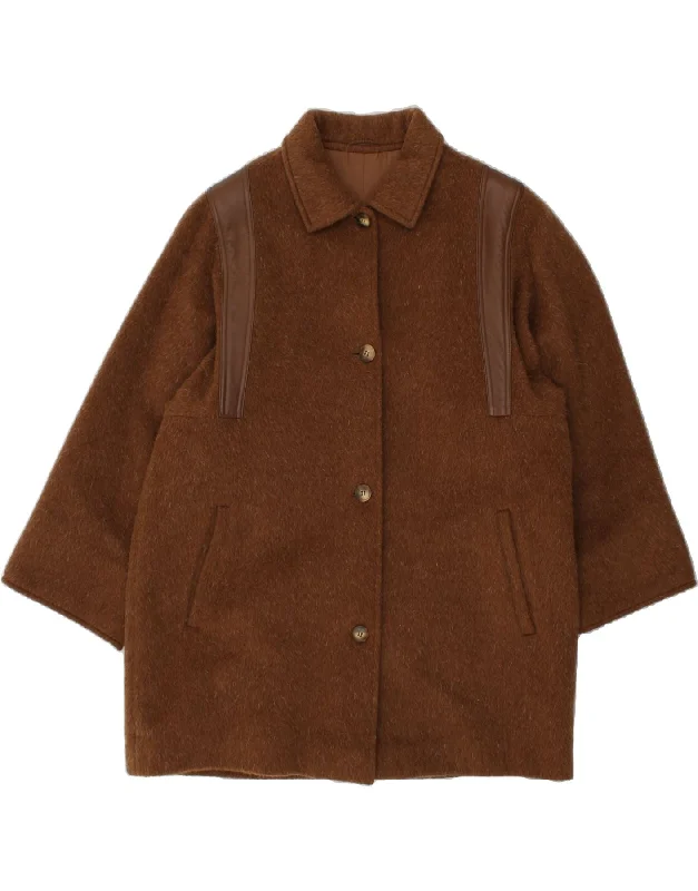 Weekend Offers That Tempt MARINA RINALDI Womens Overcoat  Size 21 Medium Brown Wool