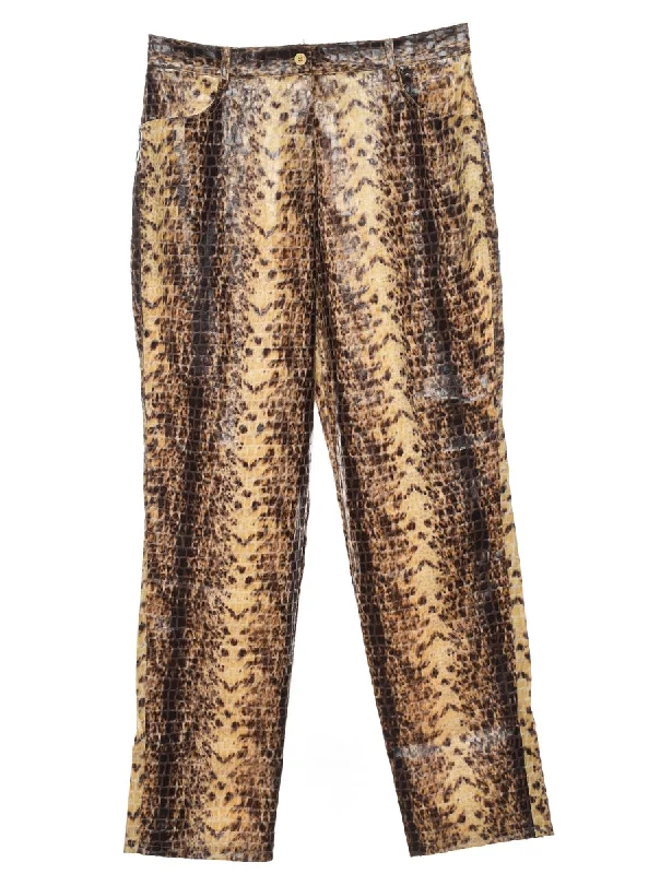 Online Exclusive Snakeskin Pattern Trousers - W32 L30