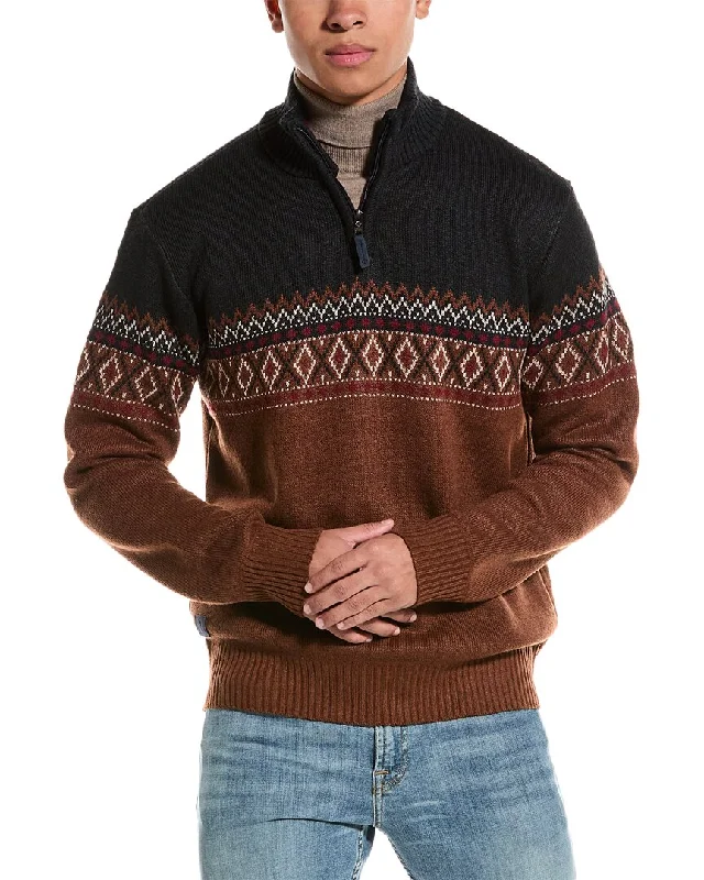 Weekend Discounts to Grab Point Zero Bonded 7 Gauge Recycled Texture 1/4-Zip Sweater Weekend Discounts to Grab Point Zero Bonded 7 Gauge Recycled Texture 1/4-Zip Sweater