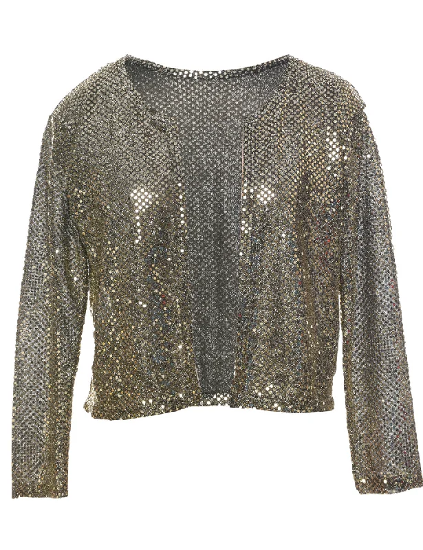 Super Savings Sequined Evening Jacket - M