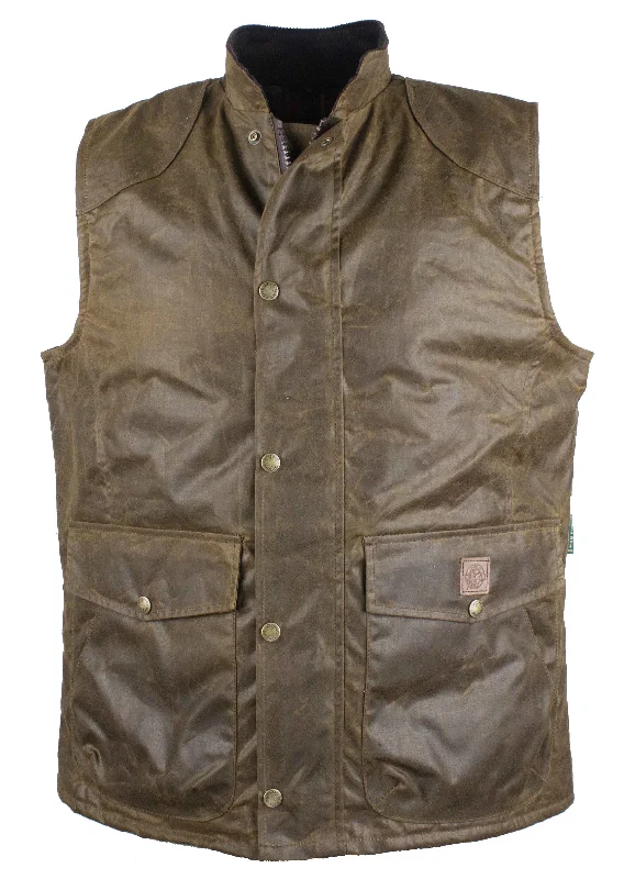 Deal of the Day W174 - Men's Antique Wax Chelsea Gilet - CARAMEL