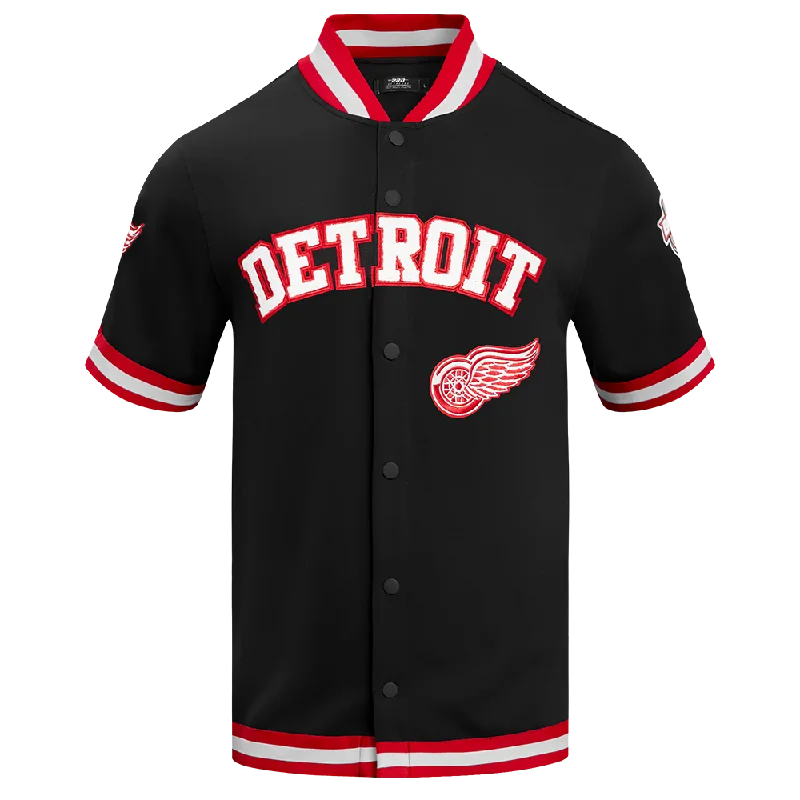Savings Galore NHL DETROIT RED WINGS CLASSIC MEN'S WARM UP JACKET (BLACK/RED)