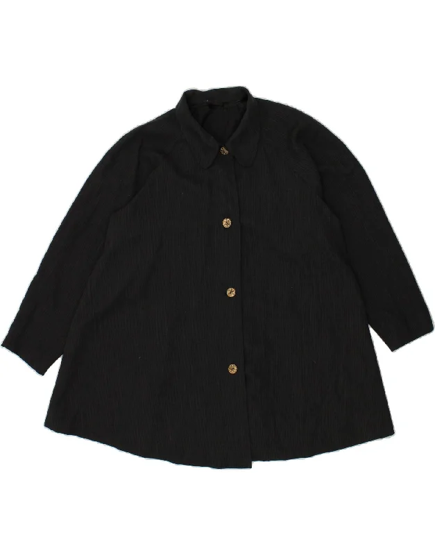 Weekend Offers That Shine VINTAGE Womens Overcoat UK 18 XL Black