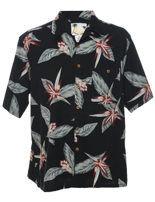 Quick Deals Silk Floral Hawaiian Shirt - L