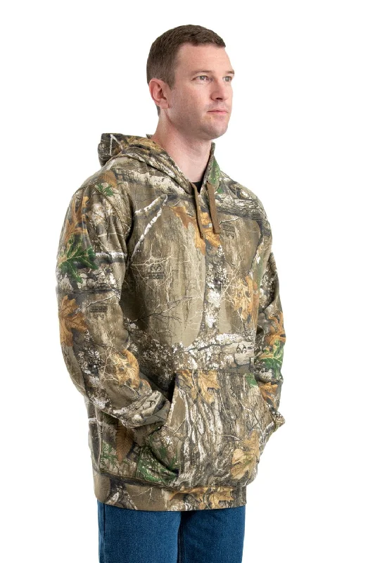 Can't Beat Berne Mens Realtree Edge Cotton Blend Inland Hooded Pullover