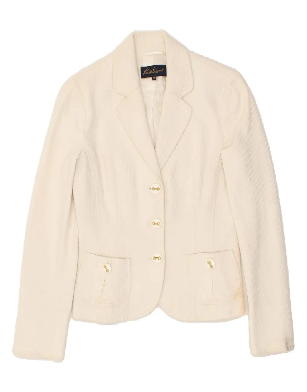 Weekend Specials to Savor LUISA SPAGNOLI Womens 3 Button Blazer Jacket IT 40 Small Off White Cotton Weekend Specials to Savor LUISA SPAGNOLI Womens 3 Button Blazer Jacket IT 40 Small Off White Cotton