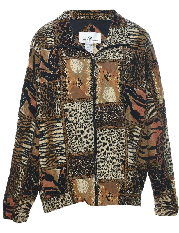 Daily Special Silk Animal Print Jacket - L