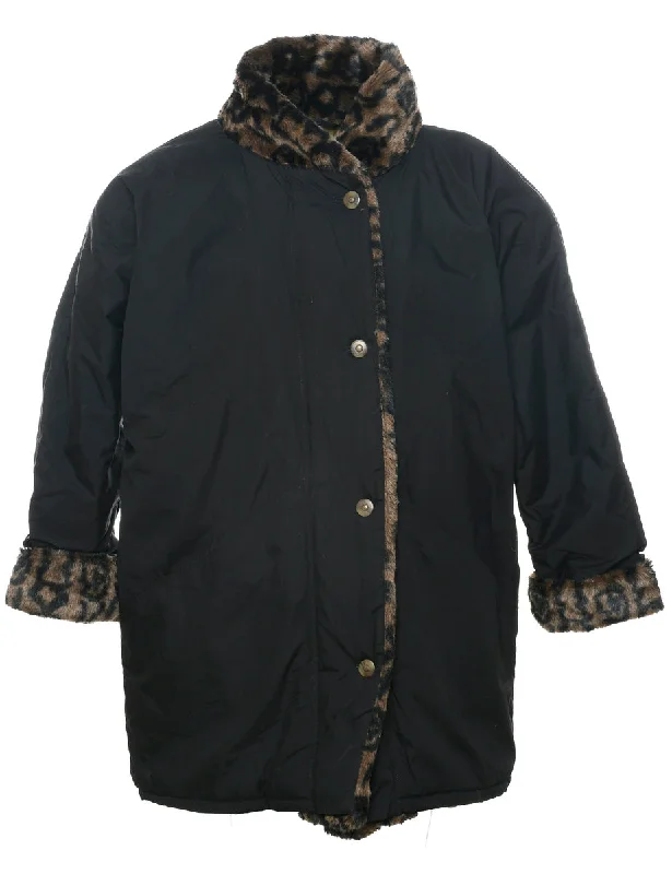 Weekend Shopping Made Better Single Breasted Fur Collar Coat - XXL
