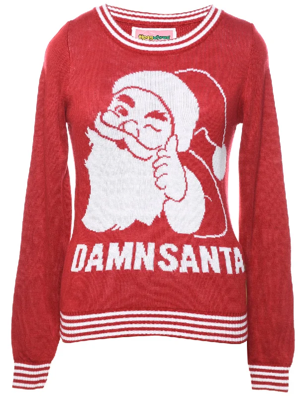Half Price Santa Claus Christmas Jumper - S