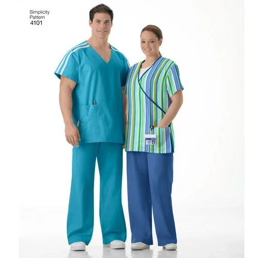 Steals and Deals Simplicity Women's and Men's Scrubs S4101