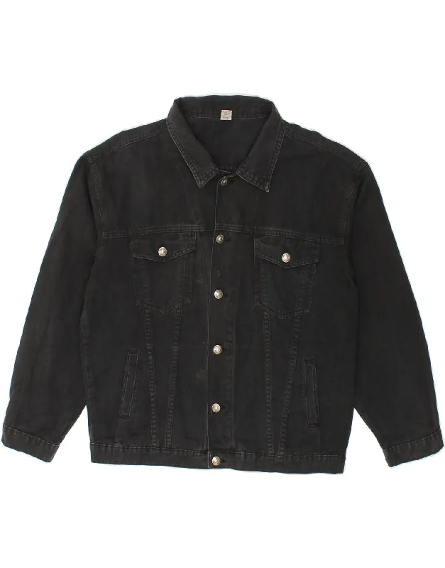 Weekend Deals You Can't Resist VINTAGE Womens Denim Jacket UK 18 XL Black