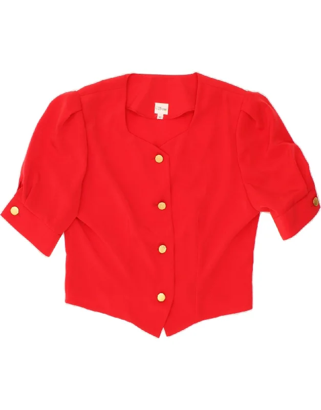 Stock Clearance VINTAGE Womens 4 Button Blazer Jacket EU 40 Medium Red
