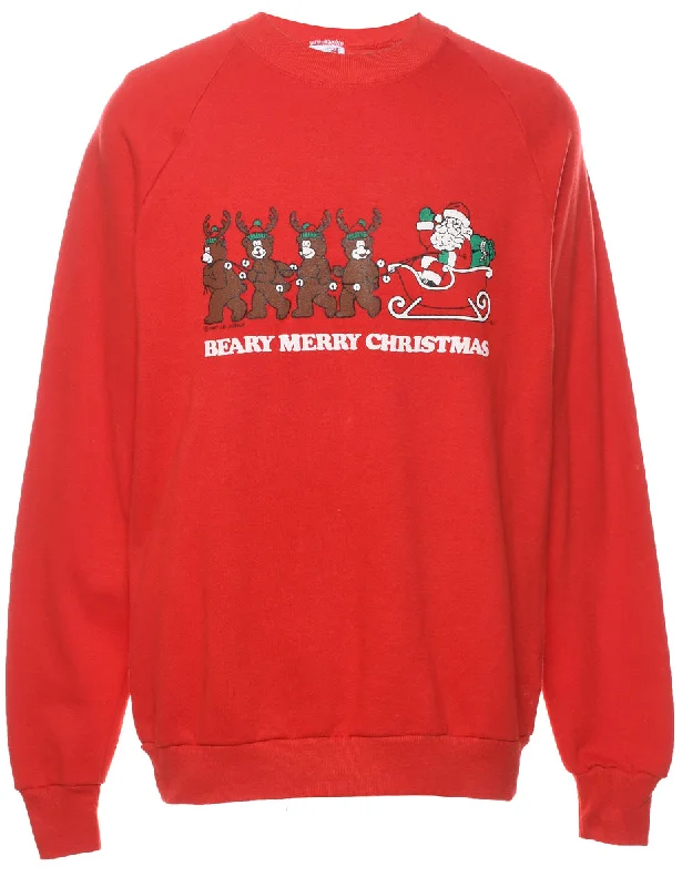 Weekend Specials Just for You Santa Claus Christmas Sweatshirt - L