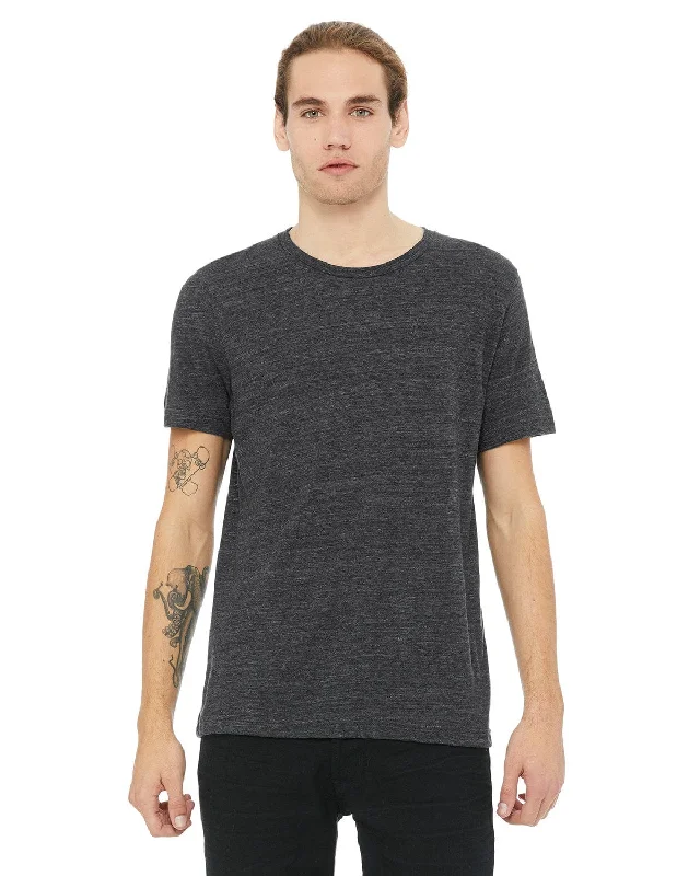Don't Miss Out Bella+Canvas Mens Poly-Cotton Short Sleeve T-Shirt | Chrcl Blk Slub