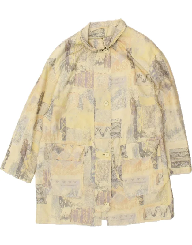 Pay Less VINTAGE Womens Overcoat UK 18 XL Beige Patchwork