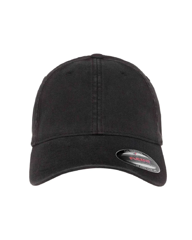 Value Deals Yupoong Garment-Washed Twill Cap | Black