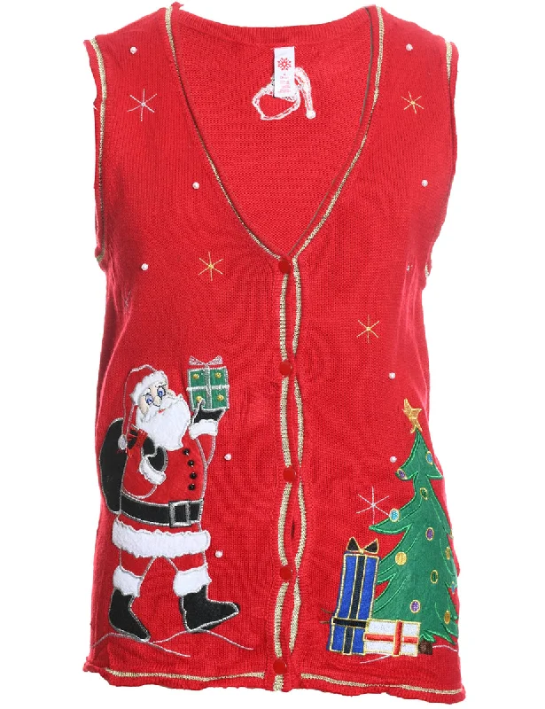 The Best Prices Santa Claus Christmas Sweater Vest - M