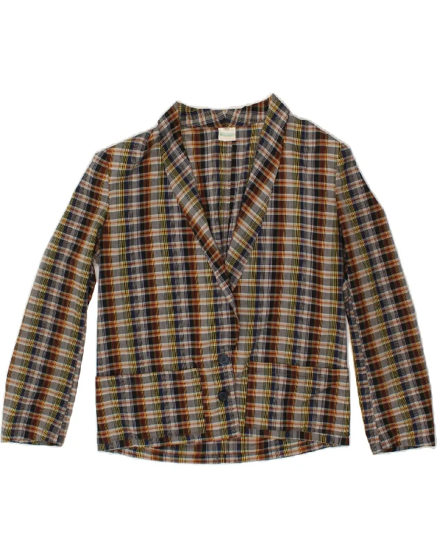 Weekend Specials to Enjoy BENETTON Womens 2 Button Blazer Jacket IT 46 Large Multicoloured Check Weekend Specials to Enjoy BENETTON Womens 2 Button Blazer Jacket IT 46 Large Multicoloured Check