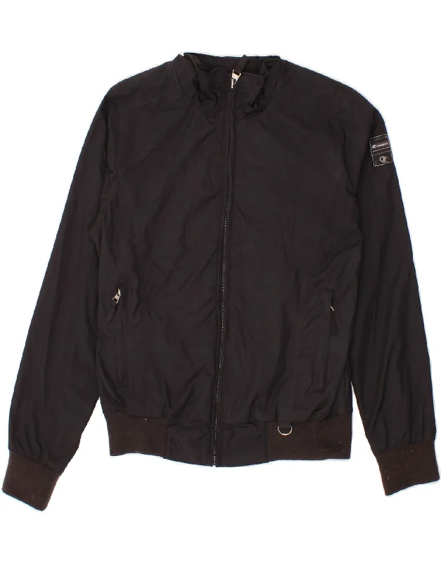Epic Value CHAMPION Womens Bomber Jacket UK 10 Small Black Polyester
