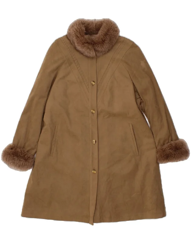 Crazy Savings YOUR SIXTH SENSE Womens Overcoat EU 38 Medium Beige Acrylic
