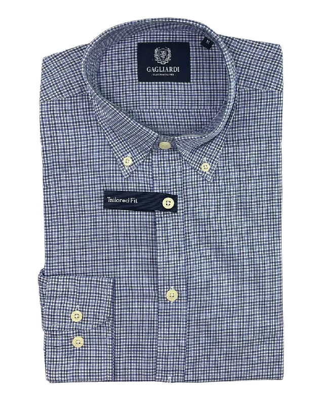 Take Action Royal Navy Tattersal Shirt