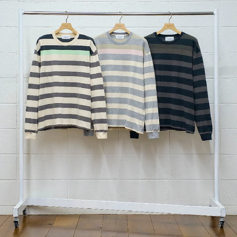 Extra Savings US2371 Long-sleeve border T-shirt