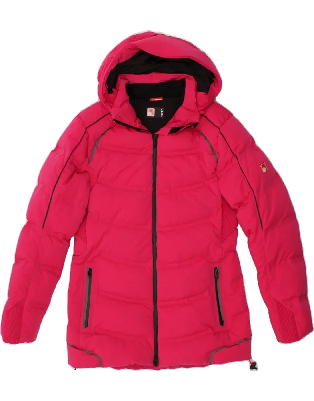 Weekend Discounts to Savor ENGELBERT STRAUSS Womens Hooded Padded Jacket UK 10 Small Pink Nylon