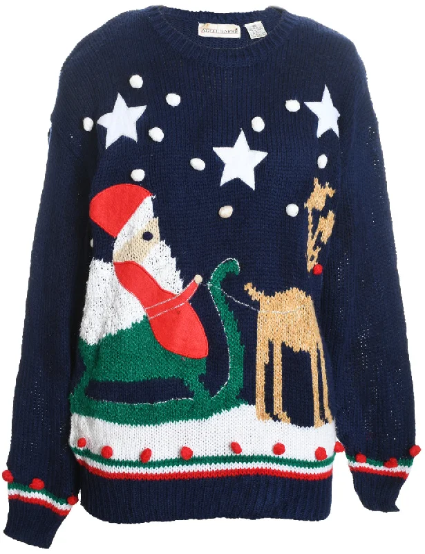 Shop Now Santa Claus Christmas Jumper - M