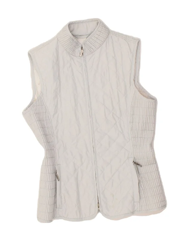 Sale Alert HENRY COTTONS Womens Quilted Gilet IT 42 Medium Blue Polyester